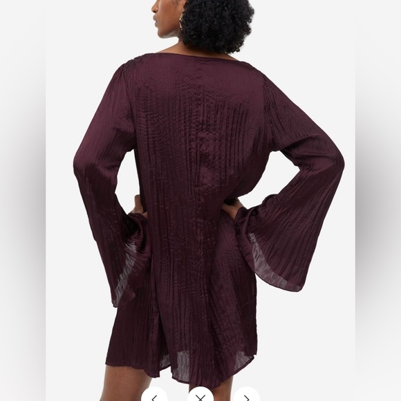 Lester satin dress (size M) - burgundy colour - Picture 4 of 9